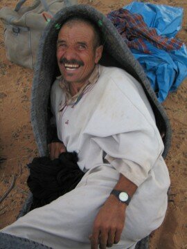 MBarak loved being photographed and mocked for the camera...here he is inside one of the panniers.