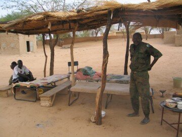 The police in Tillia...the abrupt end of my walk