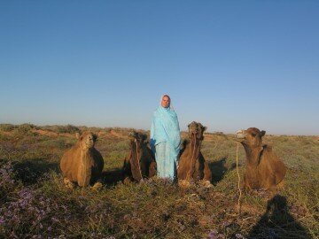 At the end of the road...saying goodbye to my camels, south of Boujdour